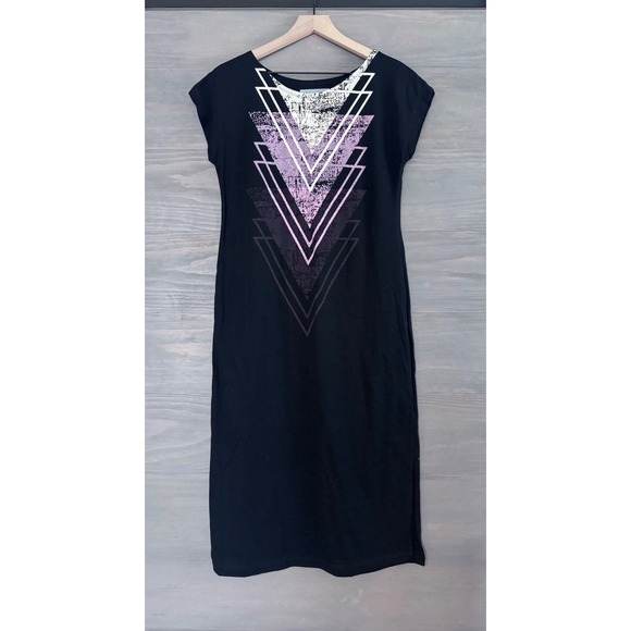 Tonle Midi Dress Size Small Sustainable Recycled Materials Triangle Geometric - Picture 1 of 5